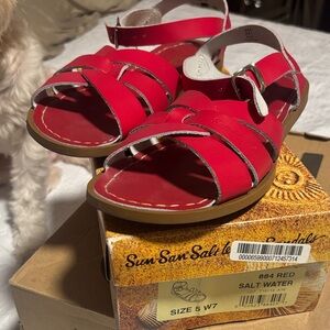 Sun San Salt Water Red Sandals